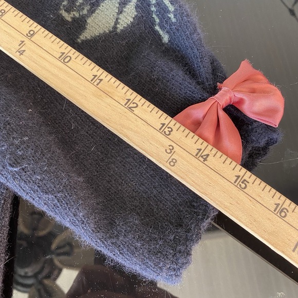 Susan Bristol‎ Angora Lambswool Sweater Hand Embroidered Stawberry Puff Sleeves - Picture 13 of 16